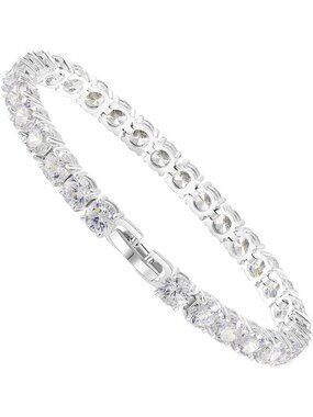 Elegant Tennis Bracelet for Women | 4MM/5MM Cubic Zirconia | 18K Gold Plated